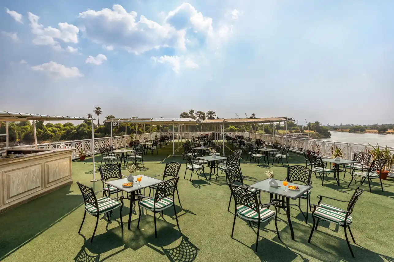 Sun deck of the MS Nile Crown III Nile Cruise Nile cruise